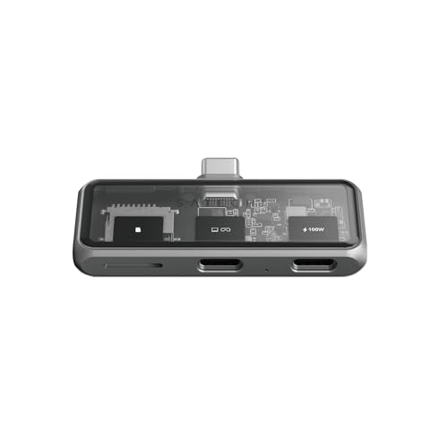 Satechi 3-in-1 USB C Mobile Hub, 4K@60Hz HDMI, 100W Pass-Through Charging, 10Gbps Data Transfer, MicroSD Card Reader, Compact USB-C Adapter for iPad, MacBook, Switch OLED & More