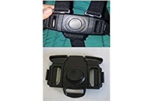 PONINI Black 5 Point Harness Buckle Clip Replacement Part Seat Safety for Chicco Bravo Stroller Models for Babies, Toddlers, Kids, Children