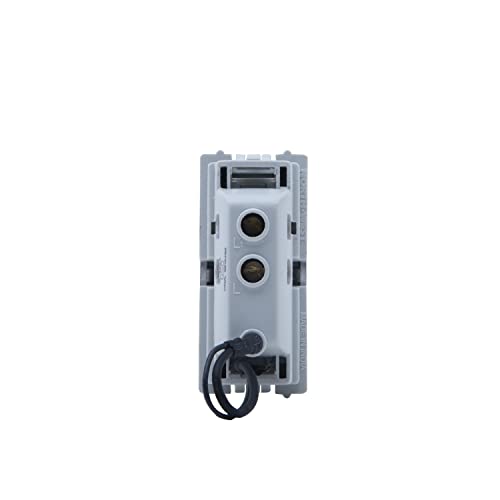 Wipro Northwest Nowa 6A Bell Push With Indicator, Silver Grey (pack of 10) 2