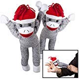 Nostalgic Images (2 Pack Super Fly Sock Monkey Screaming Flying Stuffed Animal Toy for Kids Children
