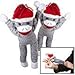 Nostalgic Images (2 Pack Super Fly Sock Monkey Screaming Flying Stuffed Animal Toy for Kids Children