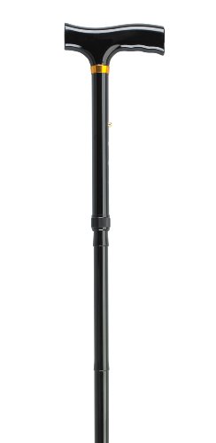 Drive Medical Designer Folding Cane with T Handle, Black