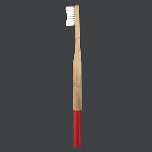 FETE Bamboo Toothbrush Medium Vegan White Red