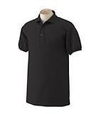 Gildan-Ultra Blend 50/50 Jersey Knit Golf Shirt~Black~Adult-MD, Online Clothing Store