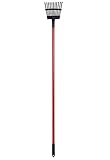 GardenAll 11-Tine Steel Leaf Bush Shrub Rake with 48"Vinyl Coated Steel Tube Handle