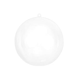 VALICLUD Kerstbal, 12 cm, helder, van kunststof, vulbaar, onbreekbaar, transparant, kerstboomversiering, voor Kerstmis, Nieuwjaar, vakantie, feest
