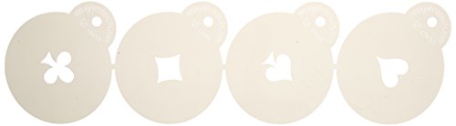 Designer Stencils C245 Card Suit Cupcake and Cookie Stencils, Beige/semi-transparent