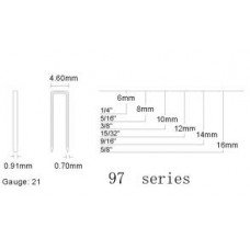 BEA 97/12 1/2" x 12 mm Narrow Crown Staples, 10K per pack