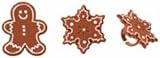 *FREE STANDARD SHIPPING - 24 Rings - Christmas Gingerbread Cookies - Official Crispie Sweets Cupcake Topper KIT - w/ Dusting Sugar Sampler & Bonus Card - We Ship Within 1 Business Day w/ *FREE Standard Shipping!