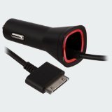 WHOOSH! Car Charger for Apple iPhone 4S and 4 - Non-Retail Packaging - Black