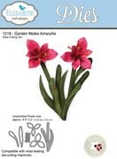 Elizabeth Craft Designs Garden Notes Amaryllis Die, Metal, Grey, 21.3 x 13.7 x 0.2 cm