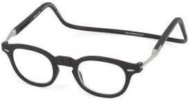 Reading Glasses CliC Flex Vintage Frosted Black/Black Rubber-Strength +2.50
