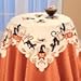 Collections Etc Cat and Pumpkins Halloween Table Linens, Square