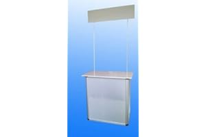 DISPLAY SIGN MART Premium Promotion Counter Table Kiosk Aluminum Frame Display Supermarket Demo Trade Show Exhibition Displayo Pop up Booth