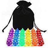 Polyhedral D&D Dice 6x7-Dice Set Game Dice with 6 PCS Carry Pouch for Dungeons Dragons DND RPG MTG Table Role Playing Game - Red Blue Yellow Green Orange Purple / Each Color 7 PCS, Total 42 PCS