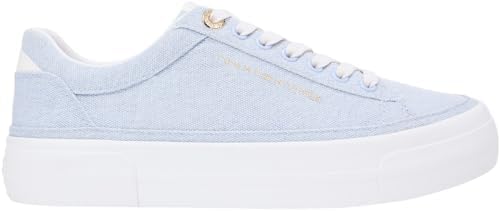 Th Foxing FW0FW09172 Chaussures Basses en Toile délavée pour Femme, Bleu (Breezy Blue), 3.5
