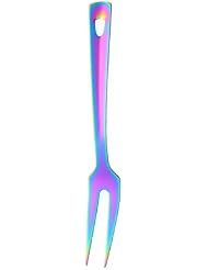 Serving Fork, BuyGo Two Tines Meat Fork, Stainless Steel Kitchen Tool with Mirror Polish, Dishwasher Safe, 9.57 inch, Rainbow