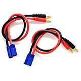 Padarsey 2 Pack EC5 Connector to 4mm Bullet Banana Plugs Battery Charge Lead Adapter 12AWG Silicone Wire Cable 11.8