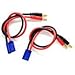 Padarsey 2 Pack EC5 Connector to 4mm Bullet Banana Plugs Battery Charge Lead Adapter 12AWG Silicone Wire Cable 11.8" (300mm)