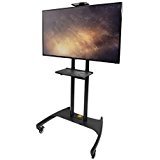 Kanto MTM82PL-S Mobile TV Mount with Adjustable Steel Tray for 50-inch to 82-inch TVs