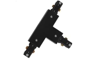 Yuemegou H Track Black T Connector H Type Single Circuit 3-Wire-1 Track Lighting Accessories for H Track System Track Lighting Kit