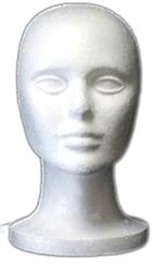 Styrofoam foam mannequin head wig hat model costume dis…