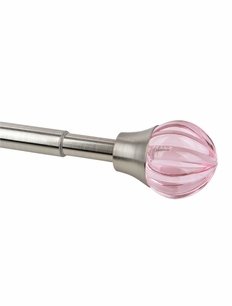 Kids Curtain Rod Pink Finial 28 48 Adjustble Rod Amazon Co Uk