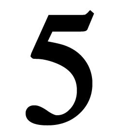 Num5M Number 5 Medium 12 Inch High