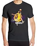 Annabelle Men's Lakers Russel Short Sleeve Sports Trendy Tees Black 3X
