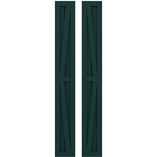Ekena Millwork ARW102BF207X63FGH Americraft Exterior Real Wood Two Equal Panel…