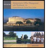 Administrative Office Management with Workbook 13th Edition (Custom Edition for Central Texas College) 0324675224 Book Cover