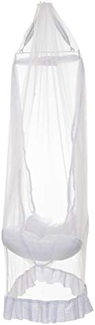 VParents New Born Net Baby Swing Cradle with Mosquito net Spring (Blue)