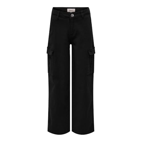 KIDS ONLY Pantalon Cargo Kogyarrow-vox STR PNT Noos pour Fille, Noir, 158