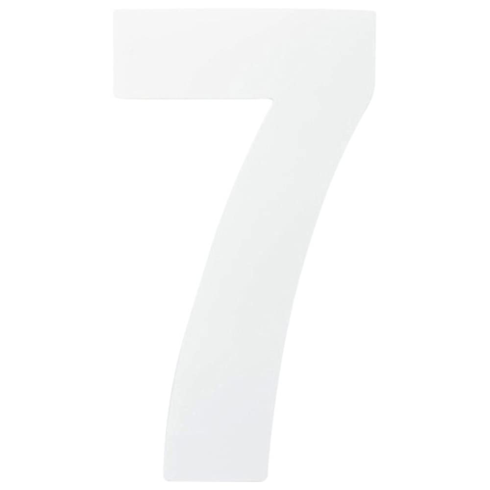 Merriway BH04246 (3 Pcs) White Vinyl Stick-On Wheelie Bin Post Box Crate Dust Bin Numbers, 150mm (6 inch) Number 7 - Pack of 3 Pieces