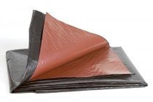 PONDKRAFT Polyex Water Garden Koi Fish Pond Liner 9' 8'' X 9' 8'' (3m x 3m) Reversible Black or Brown Colored 12 mil, Flexible Backyard Liners for Fish Ponds, Water Features, Fountains, Waterfall Lining