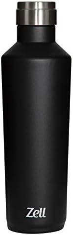 Zell Stainless Steel Vacuum Insulated Water Bottle | Keeps Cold 24 Hours, Hot 12 Hours | Leak-Proof Double Walled Wine Shape Thermos | 25 Oz (750 ml)