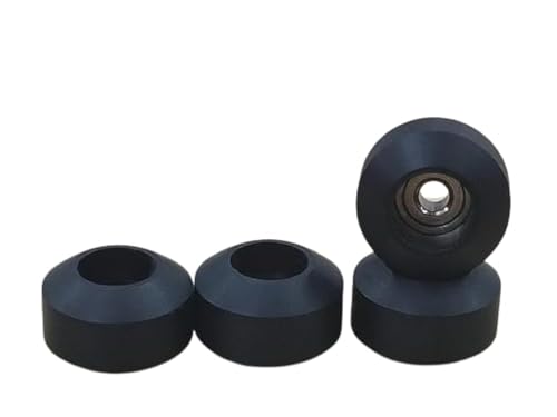 LEEFAI Pro Fingerboard 75d Urethane Wheels -Black mini Finger Skateboard Bearing Wheel Handmade Polyurethane Material -Size -7.8 * 4.8mm