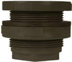 Inland Seas PVC Bulkhead Tank Adapter, 3/4" Socket x Female NPT, Schedule 80, Gray