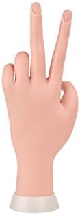 Manicure Practice Hands & Fingers Nail Hand Practice Model Flexible Movable Soft Plastic Hand for Fake Nail Art Starter Training