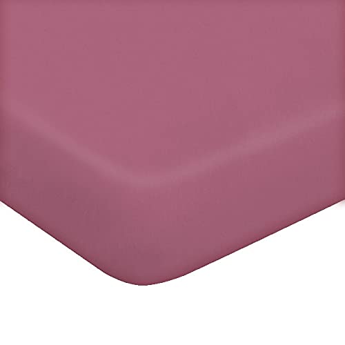 Homemania Two Corners – Double, Solid Colour – Fitted Sheet – for Bed – with Pink Cotton Pillowcase, 170 x 200 cm
