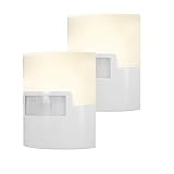GE Enbrighten LED Night Light 2 Piece, Motion Sensor, Plug, UL Listed, Ideal for Bedroom, Nursery, Bathroom, Kitchen, Hallway, 46632, 2 Piece, White | 40 Lumens, 2 Piece