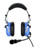 FARO G2 ANR (Active Noise Reduction) Premium Pilot Aviation Headset with Mp3 Input (Available adapters for aviation headset connectors, helicopter adapter, universal pilot headset, standard dual GA adapter universal support) - Blue