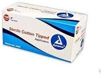 Cotton Tip Applicator, Sterile- 6'' long. (100/pk)