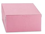 Cakesupplyshoppackaged 6pack 10x10x5 Pink Cake Box