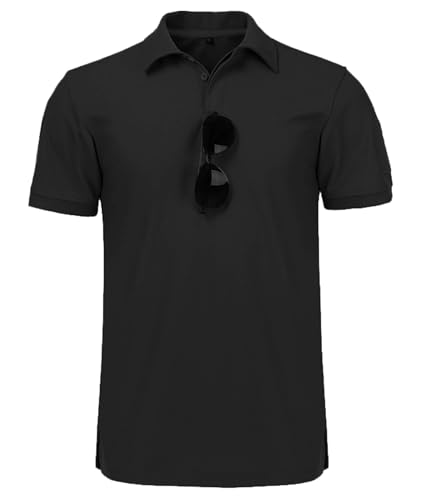 JACKETOWN Men's Short Sleeve Polo Shirt Quick Dry Breathable Polo Tennis Polo Summer Men's Golf Sports Shirt Casual Basic Polo