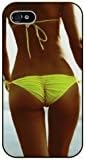 Surelock iPhone 5C Sexy girl in yellow bikini - black plastic case, hot girl,...