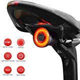 Bike Tail Light, Ultra Bright Rear Bike Light, USB Rechargeable, Auto On/Off, Brake Sensing, IPX6 Waterproof, Red High Intensity LED Bicycle Lights Fits to Any Road Bikes (Full CNC Aluminium Case)