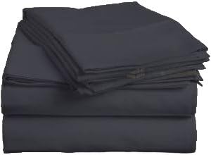 Hotel Collection 18" Inch 1000 Thread Count - Egyptian Cotton Sateen 4 Piece Sheet Set - Color Dark Grey , Size Cal-King