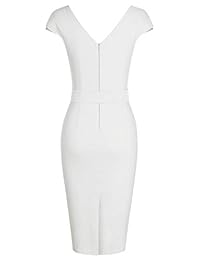 MUXXN Vestido de cóctel formal para dama, estilo vintage de los años 50, con cuello en V