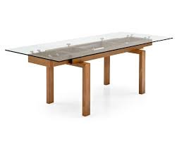 Calligaris Hyper Top In Vetro Gambe In Legno Di Noce